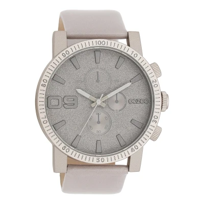 Afbeelding van taupe OOZOO horloge met leren band C11311