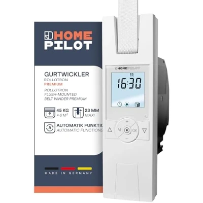 Afbeelding van HOMEPILOT 10172345 RolloTron premium Elektrische bandopwinder 23 mm Trekkracht (max.) 45 kg Inbouw (in muur)