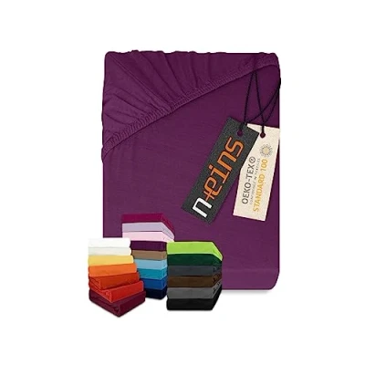 Afbeelding van npluseins Classic Jersey Beddengoed in 34 moderne kleuren en 6 verschillende maten 100% katoen, 140 160 x 200 cm, lila