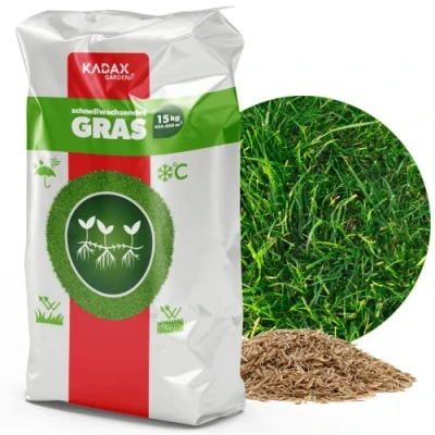Afbeelding van KADAX Graszaad 450 600 m² Snelgroeiende Snelkieming Gazonzaadjes Vorstbestendig gazon 15 kg