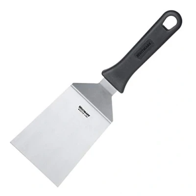 Afbeelding van Westmark Grillspatel, gebogen, stijf, gesloten, lemmet: 9 x 11,5 cm, lengte: 29 roestvrij staal/kunststof, Master Line, zwart/zilver, 13442270