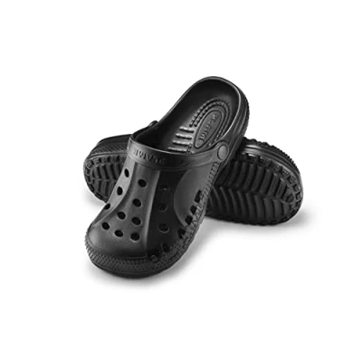 Afbeelding van ESTRO Clogs voor heren en dames uniseks, klomp, tuin, dames, heren, kunststof, licht, rubber, klomp A78, zwart.