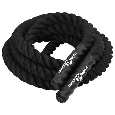 Image de vidaXL Corde de combat noir 6 m 4,5 kg polyester