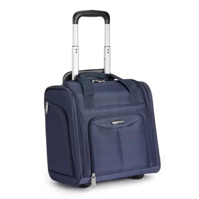 Afbeelding van Amazon Basics Koffer voor onder de stoel, Navy Blauw, 33 x 22,86 cm (l b h)