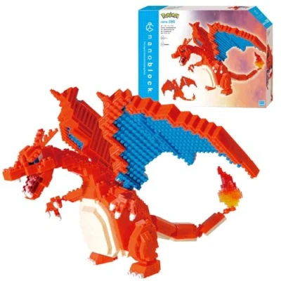 Image de Figurine Pokémon Dracaufeu (Charizard) Nanoblock en briques Kit Construction NBPM80 860 pièces