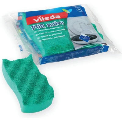 Afbeelding van Sponsschuurmachine Vileda Pur Actief 2 stuk(s)