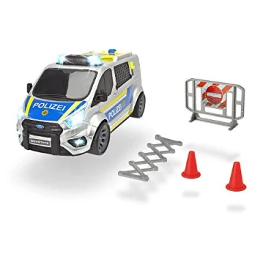 Afbeelding van Dickie Toys Ford Transit Police 203715013 Achterdeur met ophanging, verlichte accessoires, inclusief batterijen, 28 cm, vanaf 3 jaar