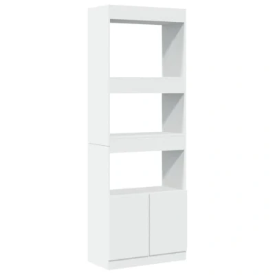 Afbeelding van vidaXL Hoge kast 63x33x180 cm bewerkt hout wit