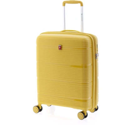 Afbeelding van Gladiator Bionic Handbagage Koffer 55 cm 38/48 liter Expandable TSA slot Eco Friendly Recyclebaar PP Geel