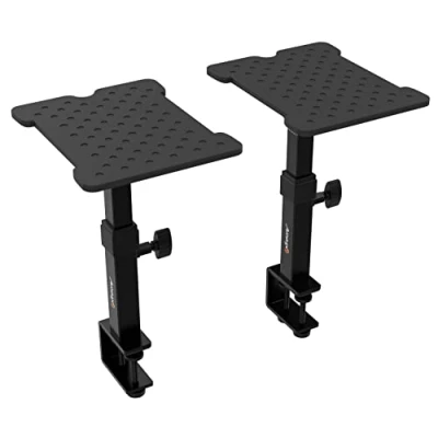 Image de Audibax Neo STM 15 Soportes Monitores/Altavoces Estudio Para Mesa Regulables (Pareja)