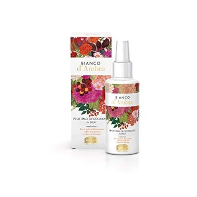 Afbeelding van Helan, Blanc d&#039;Ambra, Deodorant voor dames, delicate spray, zonder aluminiumzout en alcohol, dermopurifier astringent, ademende deodorantgeur, met etherische oliën, 100 ml, gemaakt in Italië