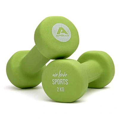 Afbeelding van Apollo Halterset Fitnesshalters 2x 2kg Dumbbells voor Vrouwen &amp; Mannen Dumbbell Weights Gewichten