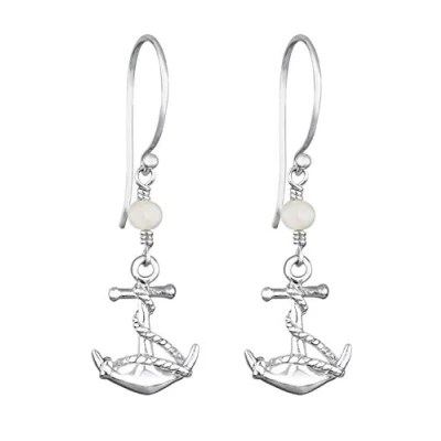 Afbeelding van Elli Anchor Oorbellen, Dames, Maat: One Size, Weiß