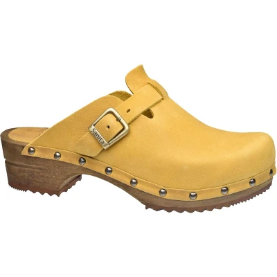 Afbeelding van Sanita Clogs, Dames, Maat: 39, Mustard Leer