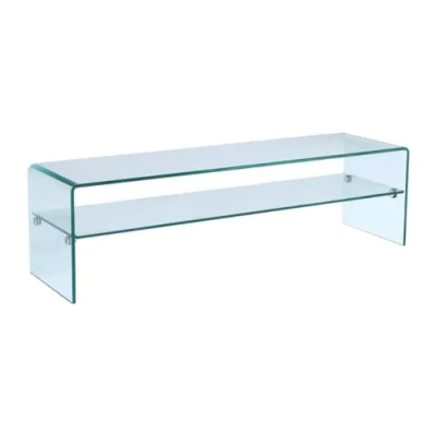 Afbeelding van Tv meubel STILEOS 1 nis Gehard glas L 140 cm x H 40 D