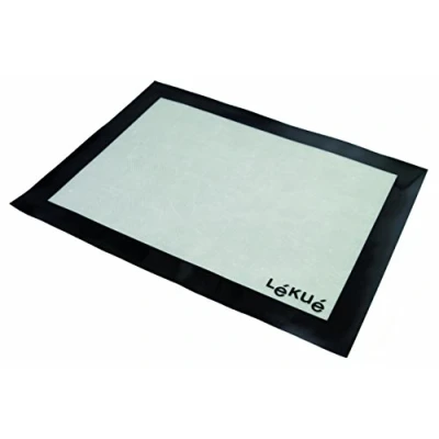 Afbeelding van Lékué Rechthoekige Bakmat Uit Silicone En Glasvezel Zwart 40x30cm