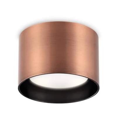 Afbeelding van Ideal Lux SPIKE Downlight rond koperen oppervlak