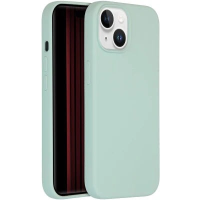 Afbeelding van Accezz Hoesje Geschikt voor iPhone 15 Siliconen Liquid Silicone Backcover blauw