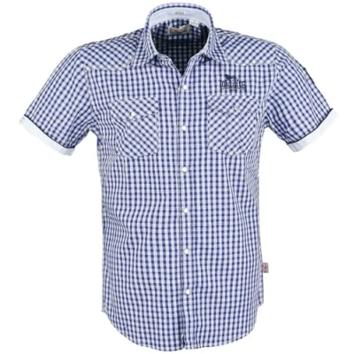 Afbeelding van Lonsdale Berny Overhemd, Heren, Maat: XL, Navy/ice