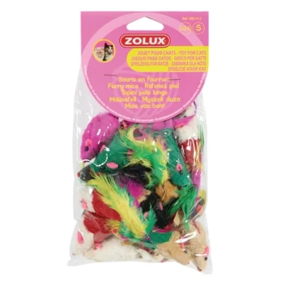 Afbeelding van Zolux Kattenspeelgoed Bontmuisjes Assorti 24 ST