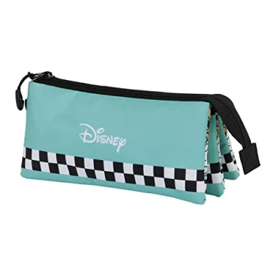 Afbeelding van Mickey Mouse Squares 2.0 FAN pennenetui, 3 voudig, Blauw, één maat, drievoudige etui vierkant, Triple Vierkante