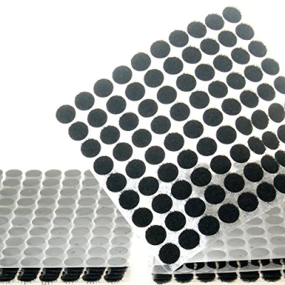Afbeelding van TUKA TKB5025 Set van 900 stuks (450 paar) 10 mm kleverige munten, plakcirkels, zelfklevende haken en lussen, zwart,