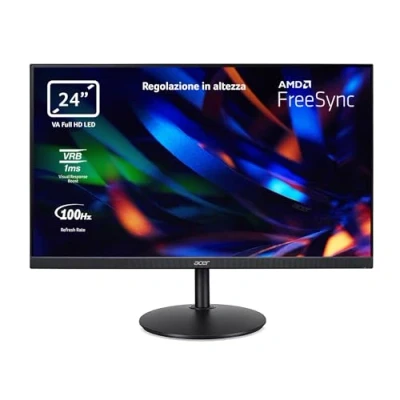 Afbeelding van Acer CBA242YHbirf pc monitor 24 inch Full HD, 100 Hz HDMI/75 VGA (1920 x 1080, 16:9, FreeSync, 1ms VRB, 250 Nits, Comfyview, BlueLightShield, Flicker Less, 1 VGA/1 HDMI 1.4) monitor, kleur