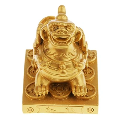 Afbeelding van Wdfnexalai Pi Xiu Figurine Feng Shui pour attirer la richesse Décoration d&#039;intérieur Doré