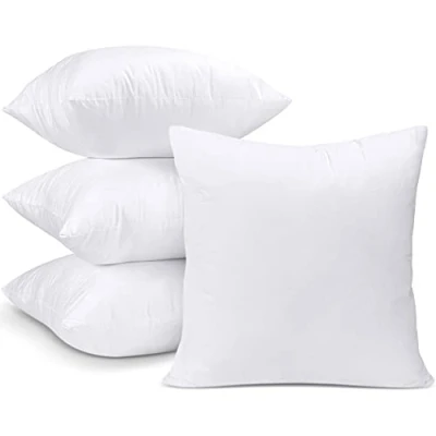 Afbeelding van Beddengoed Set van 4 kussenslopen 50 x cm, binnenkussen vulkussen hoofdkussen bankkussen (wit)