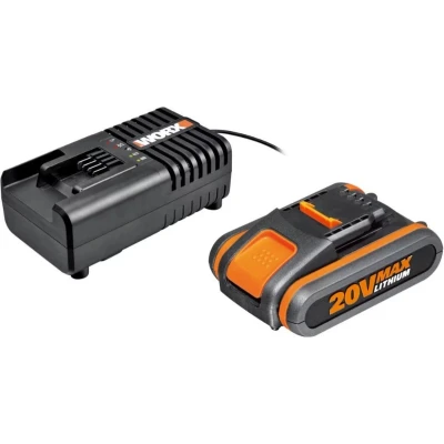 Afbeelding van WORX WA3601 Batterij &amp; lader Lithium Ion (Li Ion) 2 Ah 20 V 1 stuks