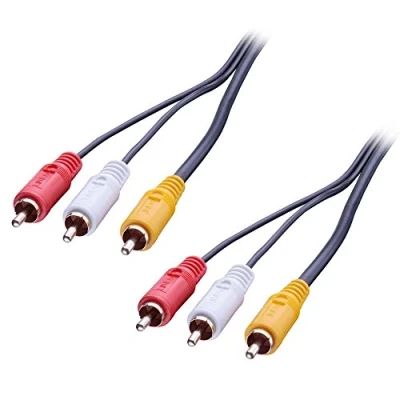 Afbeelding van LINDY Composite Cinch AV Aansluitkabel [3x stekker 3x stekker] 1.00 m Zwart