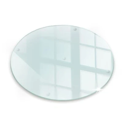 Afbeelding van Tulup Snijplank van gehard glas, diameter 40 cm, transparant, onbreekbaar, beschermt werkblad