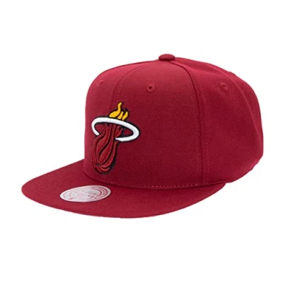 Afbeelding van Mitchell &amp; Ness Team Ground 2.0 Snapback Uniseks Baseball Cap (1 stuk), Miami Heat #34308