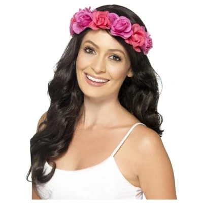 Afbeelding van Smiffys Haarband Bloemen Roze