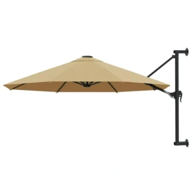 Afbeelding van Wandparasol met metalen paal 300 cm taupe