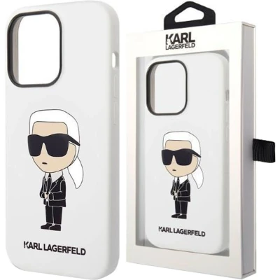 Afbeelding van Karl Lagerfeld KLHCP14MSNIKBCH iPhone 14 Plus 6.7 hardcase wit/wit Siliconen Ikonik