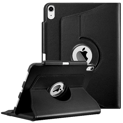 Afbeelding van Fintie Hoes voor Nieuwe iPad Air 10,9&quot; 2020 (Nieuwste Model, 4e Generatie) met Pennenhouder 360 Graden Verstelbare Beschermhoes Cover Standfunctie, Auto Sleep/Wake 10,9 inch, Zwart