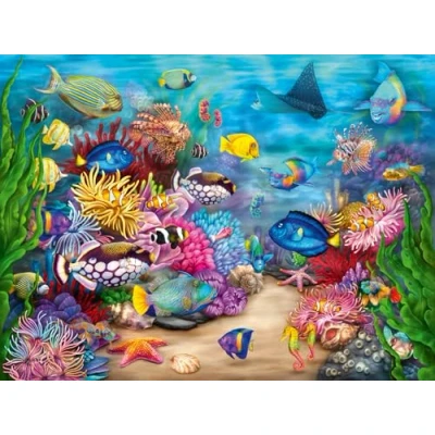 Afbeelding van Ravensburger Tropical Reef Life 750 stukjes grote puzzel voor volwassenen 17458 elk stuk is uniek, de Softclick technologie betekent dat perfect bij elkaar passen
