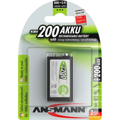Afbeelding van Ansmann maxE NiMH batterij E Block 200mAh