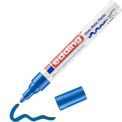 Afbeelding van edding 750 glanslakmarker blauw 1ST 2 4 mm / 9 003
