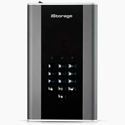 Image de iStorage diskAshur DT² Disque dur chiffré 2 To externe (de bureau) USB 3.1 FIPS 140 Level 3 197 256 bit AES XTS graphite Conformité TAA