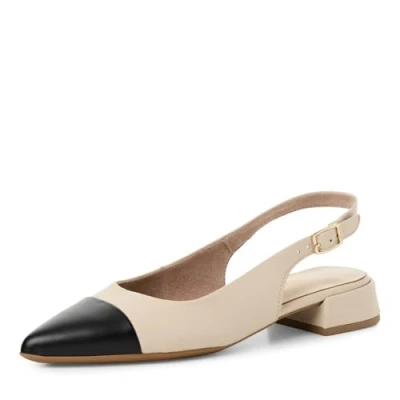 Afbeelding van Tamaris Klassieke pumps, Dames, Maat: 38, Ivory lea comb Leer en imitatieleer
