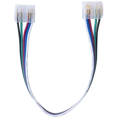 Afbeelding van LED strip connector naar 24V RGBW COB IP20 met 15cm draad