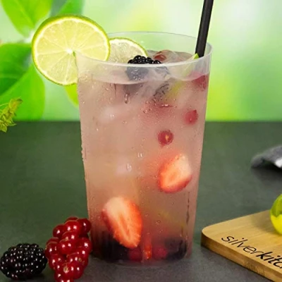 Afbeelding van 30 x drinkbekers 500 ml onbreekbare herbruikbare bekers beker transparant van PP plastic Made in Germany Silverkitchen
