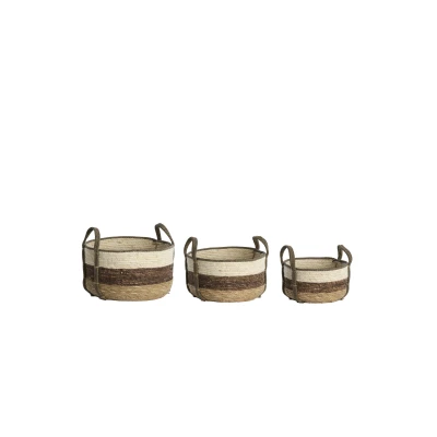 Afbeelding van Light &amp; Living Mand KINSALE Ø33x23cm Bruin Set van 3
