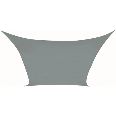 Afbeelding van Perel Schaduwdoek, waterafstotend, 4 x 3 m, 160 g/m², polyester, rechthoek, lichtgrijs