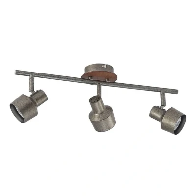 Afbeelding van Lindby buitenspot 3lichts staal, houtvezel H: 16 cm GU10 grijs, hout