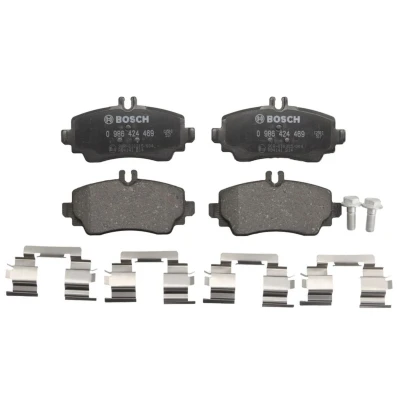 Afbeelding van BOSCH 0 986 424 469 Remblokkenset Low Metallic Met anti kreukplaat, schroeven veer, toebehoren MERCEDES BENZ: Vaneo, A Class