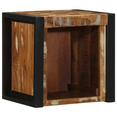Image de vidaXL Table de chevet multicolore 40x35x40 cm bois récupération4015958