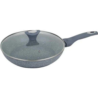 Afbeelding van Klausberg 7318 koekenpan met deksel Ø28 cm Marmer coating Alle warmtebronnen